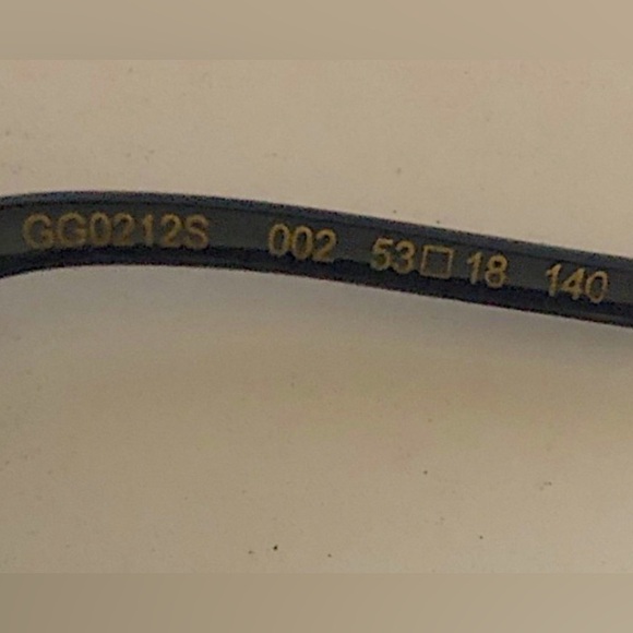 GUCCI SUNGLASSES GG0212S 002 CAT EYE HAVANA GOLD PEARL ACCENTS - Picture 6 of 6